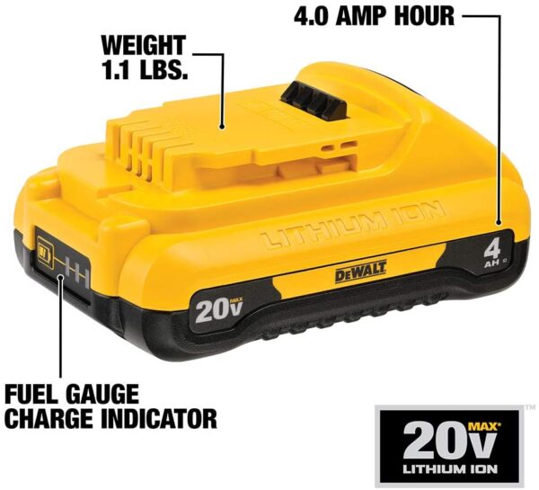 DEWALT - 20V- 2-pack 4.0AH COMPACT BATTERY PACK (2)