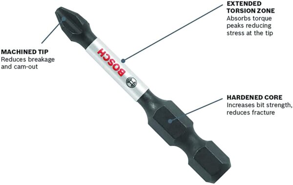 BOSCH DRIVER BIT Impact Tough SQ3 6''