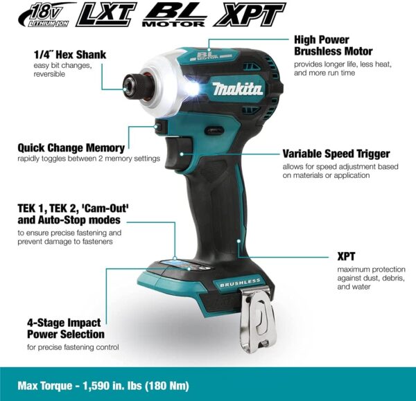 18V LXT Brushless 1/4" Impact Driver (Tool Only)
