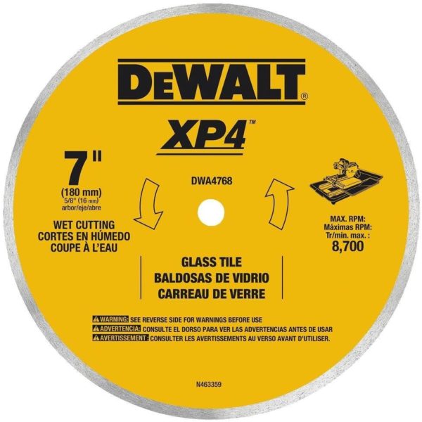 7 CONTINUOUS RIM GLASS TILE BLADE