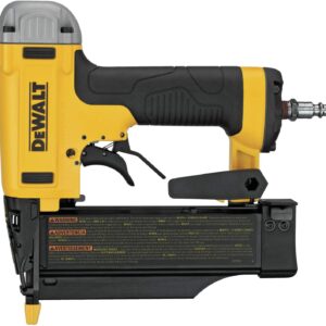 Dewalt pin nailer being used on crown molding