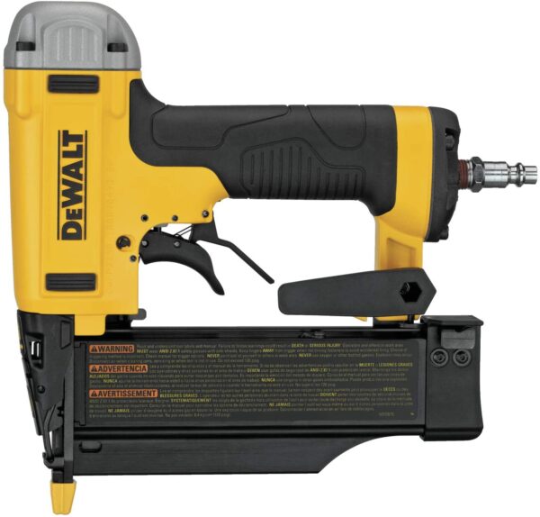 Dewalt pin nailer being used on crown molding