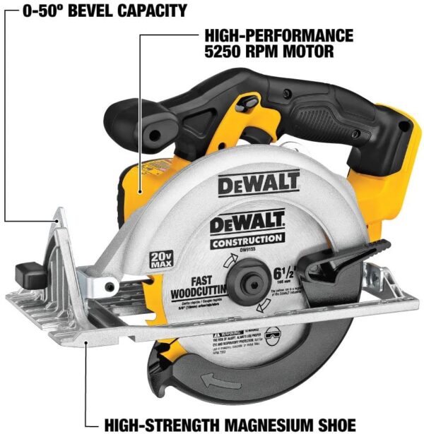 20V MAX 6-1/2" CIRCULAR SAW - TOOL ONLY