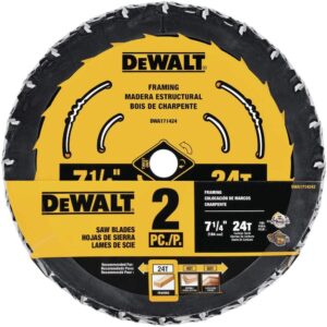 DWA1714242- FRAMING BLADE - 7-1/4 X 24 T (2 PKG)