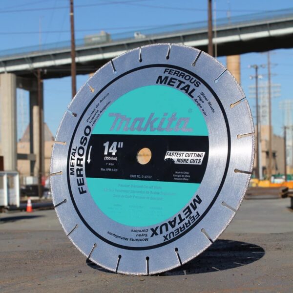 14" DIAMOND BLADE SEGMENT RIM, 1" ARBOR, FOR STEEL