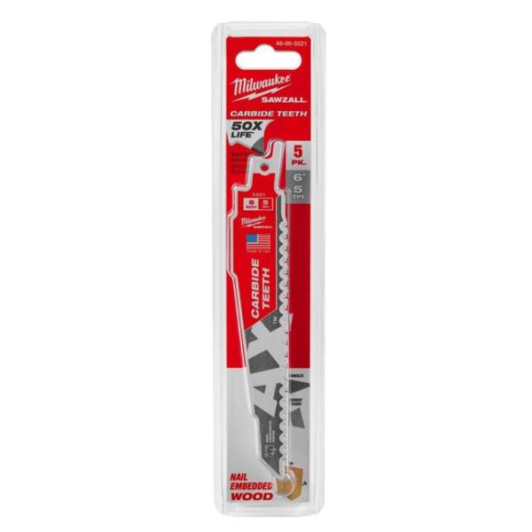 6IN CAX 5PK SAWZALL BLADE