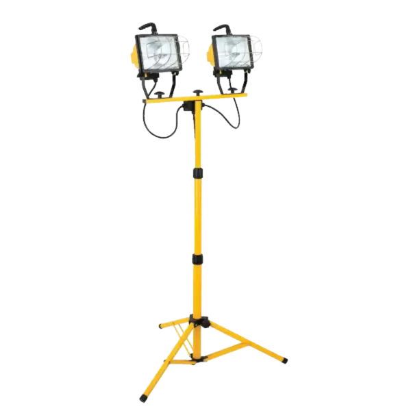 1000W Twin Halogen Work Lights w/Adj. Tripod