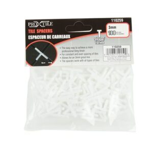 T TILE SPACERS 3MM (100/PKG)