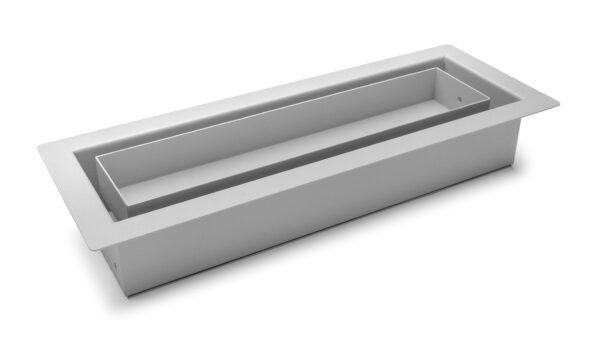 ARIA OG [SUPPLY] FRAMED FLOOR VENT [LUXE] 4" X 10" - MATTE GREY