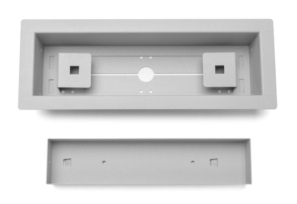 ARIA OG [SUPPLY] FRAMED FLOOR VENT [LUXE] 4" X 10" - MATTE GREY