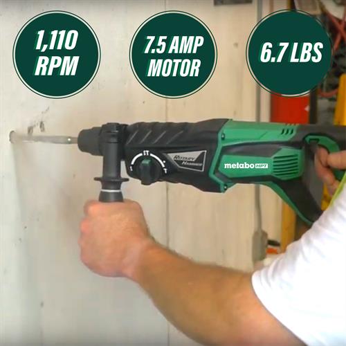 2021 call outs dh26pf 01.tmb productth Metabo HPT 1" 3-Mode D-Handle SDS Plus Rotary Hammer