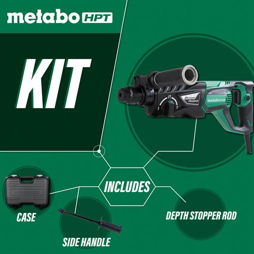 2021 kit dh26pf 01.tmb productth Metabo HPT 1" 3-Mode D-Handle SDS Plus Rotary Hammer