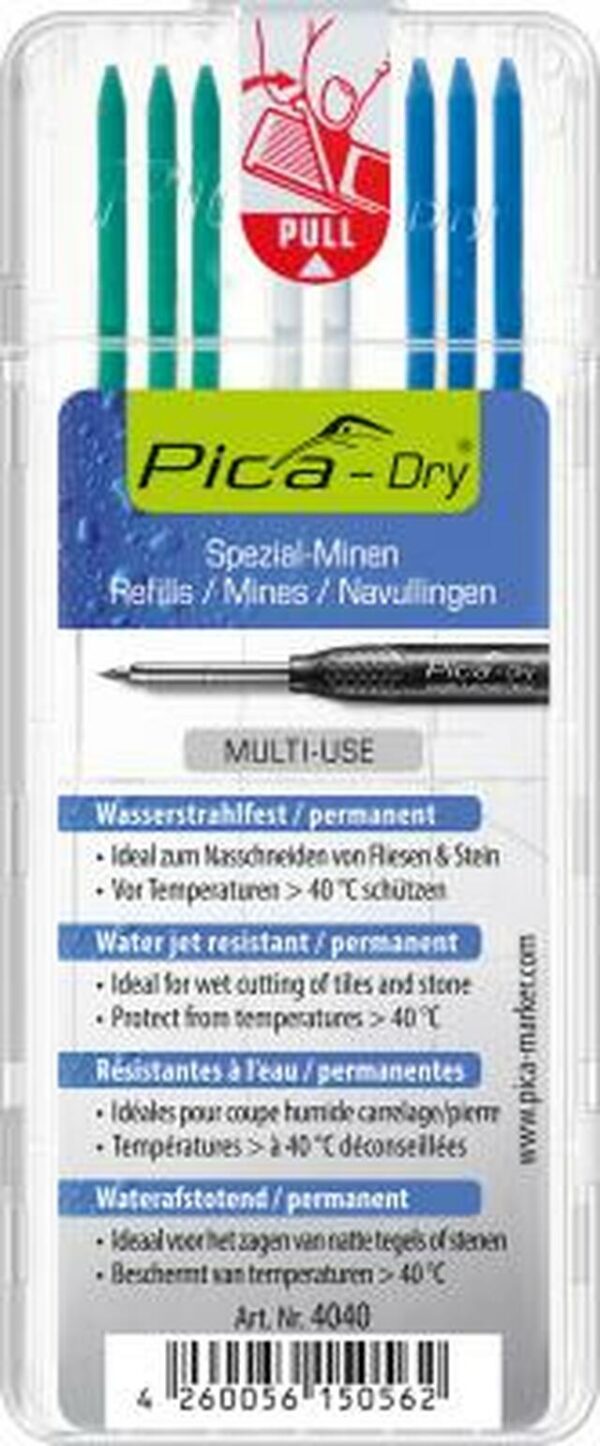 30404- PICA DRY WITH WAX REFILLS -GREEN/WHITE/BLUE
