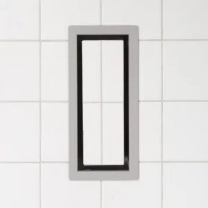 ARIA OG [SUPPLY] FRAMED FLOOR VENT [LUXE] 4" X 10" - APPLIANCE WHITE