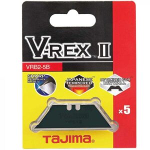 V-REX™ II, premium steel utility knife blades (5/pkg)