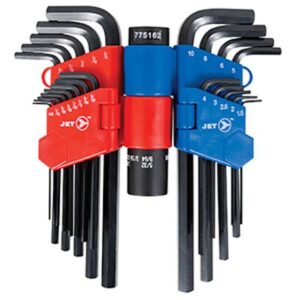 HEX KEY SET - CHROME VANADIUM - LONG ARM - FLAT NOSE - SAE/M