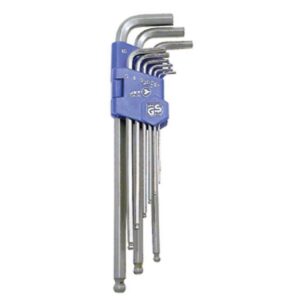 HEX KEY SET - S2 STEEL - EXTRA LONG BALL NOSE - METRIC - 9PC
