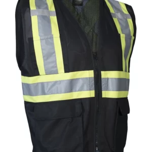 BLACK SAFETY VEST