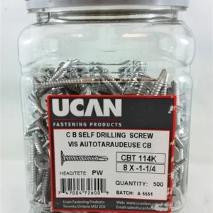 8X1-1/4 DRL PT WF PH HD -JUG OF 500 PCS