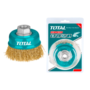 TOTAL 3" CRIMPED WIRE CUP BRUSH