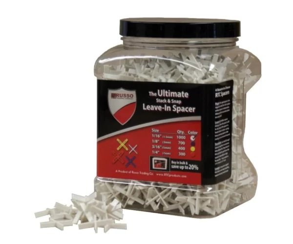 RUSSO 1/16" (1.5MM) SPACERS (1000/JAR)