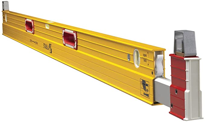 stabila level 6' - 10' PLATE LEVEL (w/removable stand-offs)