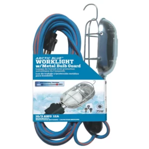 PRIME 25FT WORKLIGHT W METAL BULB GUARD (16/3GAUGE)