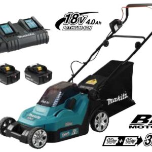18Vx2 LXT (5.0 Ah) 17" Lawn Mower Kit, (BL1850B (2), DC18SH)