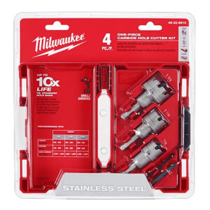 ONE-PIECE CARBIDE HOLE CUTTER SET (4 PCS)