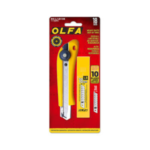 OLFA HEAVY-DUTY SNAP-OFF UTILITY KNIFE W/ 10 PACK OF BLADES