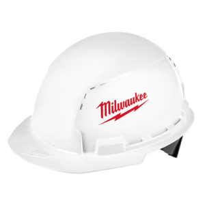 Milwaukee Front Brim Hard Hat w/4pt Ratcheting Suspension (White)