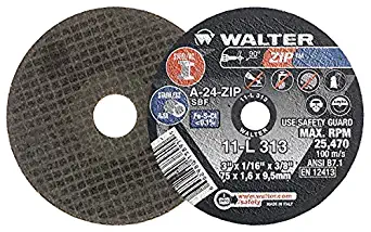 11L313 Walter 11L313 Zip Die Grinder Cutting and Grinding Wheel 3″x1/16″x3/8″ Type 1