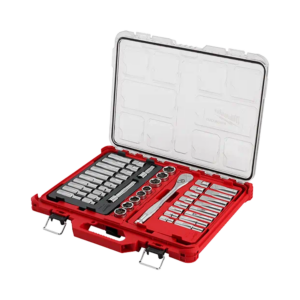 MILWAUKEE 1/2" DRIVE RATCHET & SOCKET SET W/ PACKOUT™ LOW-PROFILE ORGANIZER