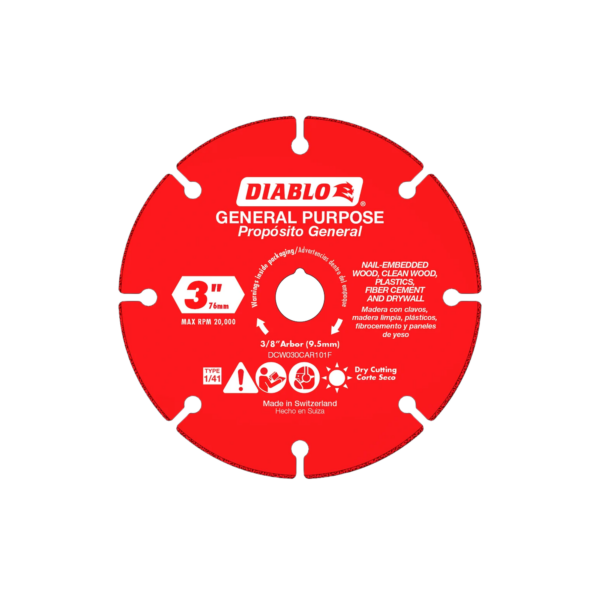 3" CARBIDE GRIT CUT-OFF WHEEL FOR MULTI-MATERIALS