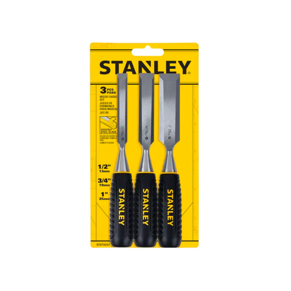 STANLEY® 3-PIECE WOOD CHISEL SET