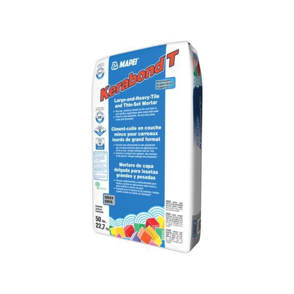 Mapei - Kerabond T Premium Large & Heavy Tile Thin-Set Mortar, White - 50 lb