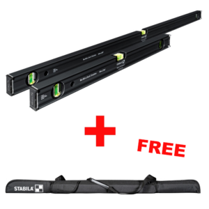 Stabila Dark Shadow 48" & 24" Type 80AS-2 Level Set [BONUS CASE INCLUDED]