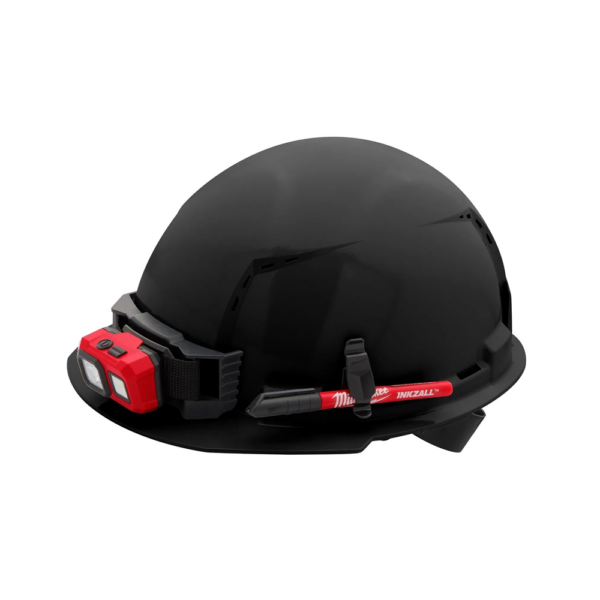 BOLT™ BLACK FRONT BRIM VENTED HARD HAT W/ 4PT RATCHETING SUSPENSION (USA) - TYPE 1, CLASS C