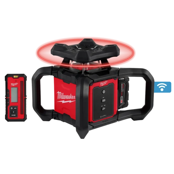 M18 RED EXTERIOR ROTARY LASER KIT w/RECEIVER
