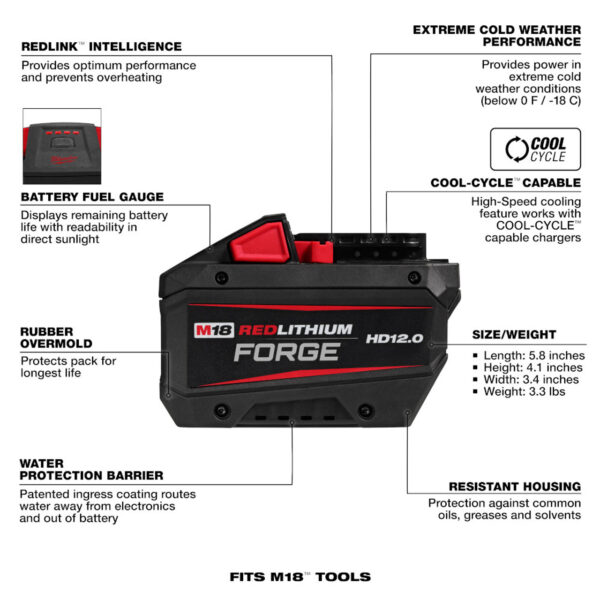 M18 RED LITHIUM FORGE HD12.0 BATTERY PACK