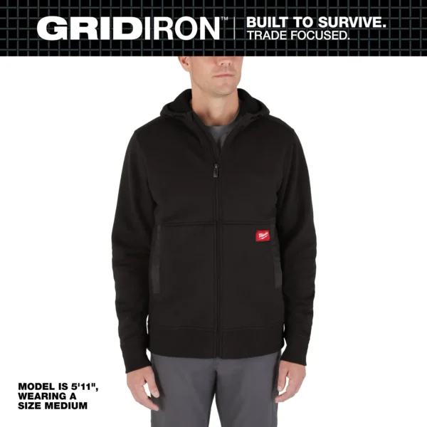 Milwaukee GRIDIRON™ Full-Zip Hoodie Black 2XL