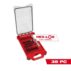 38PC SAE Tap & Die PACKOUT™ Set w/ Hex-LOK™ 2-in-1 Handle