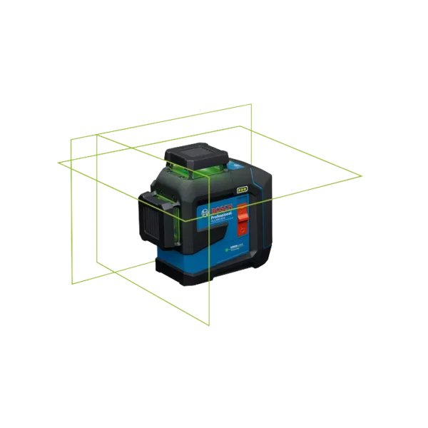 3.7V 360 DEGREE GREEN-BEAM THREE-PLANE LEVELING AND ALIGNMENT LASER WITH LI-ION BATTERY