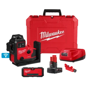 M12 GREEN 360 DEGREE 3-PLANE LASER w/AUTOMATIC ALIGHNMENT + RECEIVER