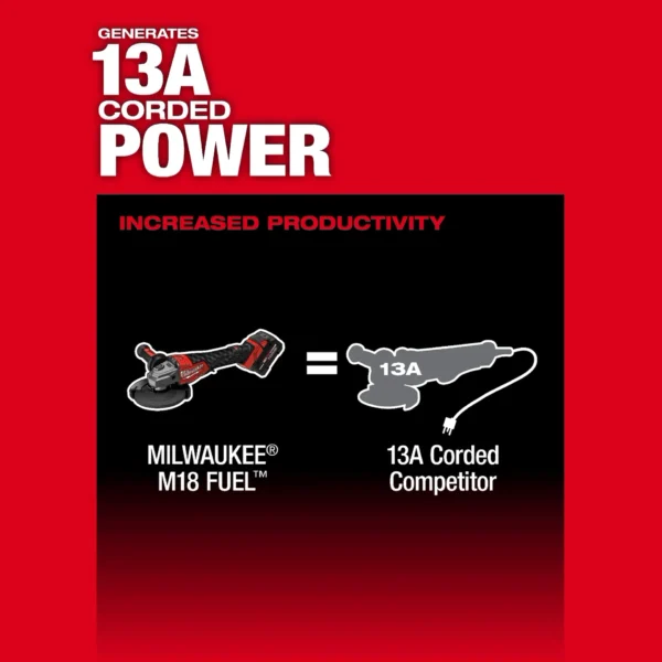 M18 FUEL 4-1/2"-6" BRAKING GRINDER,PADDLE SWITCH