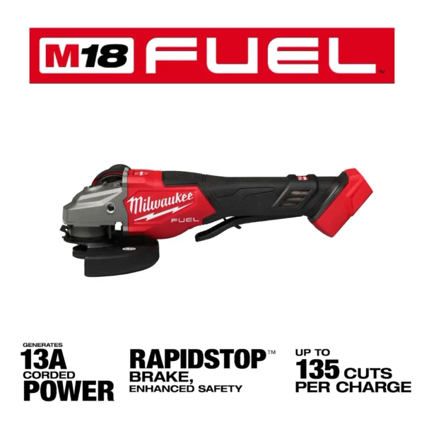 M18 FUEL 4-1/2"-6" BRAKING GRINDER,PADDLE SWITCH