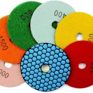 7" DRY POLISHING PADS (800 GRIT)