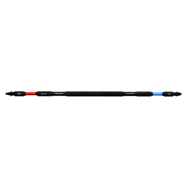 PHLiPBiT SQ2+PH2 10" #848050 Double Ended Impact Bit Red/Blue