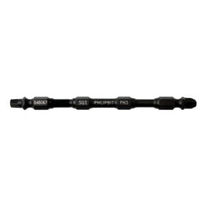PHLiPBiT SQ3+PH3 4" #848067 Double Ended Impact Bit Black/Bare