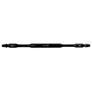 PHLiPBiT SQ3+PH3 6" #848074 Double Ended Impact Bit Black/Bare